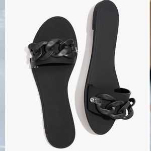 Confidence chain link sandals - black